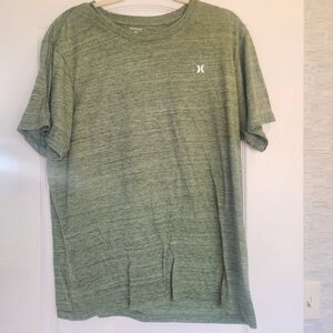 Hurley Men's Heathered Green Tee Size XL Euc